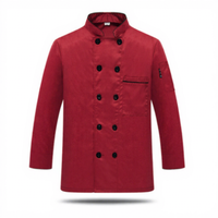 Veste de Chef Professionnelle Unisexe Classique Personnalisable pour Serveur, Hôtelier, Uniforme de Restaurant, Manteau de Cuisine Respirant pour Adolescents