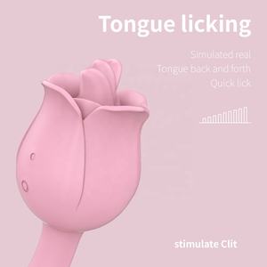 Alat Pijat Klitoris Rose Massager dengan Getaran 360 Derajat, Dildo Titik G, 9 Mode Getaran dan Hisapan, Mainan Dewasa Vibrator Pijat - Product Image 2