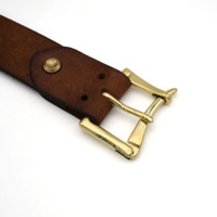 Boucle de ceinture de pompier CLOXY en laiton massif à dégagement rapide, boucle de ceinture de 40 mm en laiton massif pour ceinture en cuir pour homme