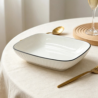 Service de table en porcelaine florale bleu et blanc de style chinois classique, motif décoratif, qualité alimentaire, comprend assiettes et soupière