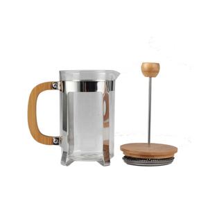 Cafetera Francesa de Vidrio de Borosilicato sin BPA, con Capacidad de 0.8L, Carcasa de Acero Inoxidable, Tapa y Asa de Madera - Product Image 2