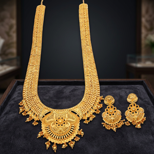 Collares Largos Chapados en Oro de 14K, 18K y 24K al por Mayor, Joyería Nupcial para Bodas, Conjunto de Joyería de Diseño Tradicional, Collares de Moda - Product Image 3