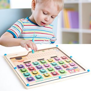 Nouveau <span class=keywords><strong>labyrinthe</strong></span> magnétique d'alphabet, jouets Montessori pour tout-petits, planche de <span class=keywords><strong>labyrinthe</strong></span> pour tout-petits, lettres magnétiques - Product Image 4