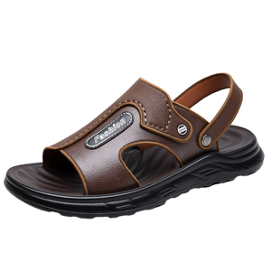 Sandalias Xuanhui para Hombre, Duraderas, Impermeables, Sin Cordones, Casuales, de Tacón Plano, con Suela Gruesa, Plantilla Transpirable de PU, Ligeras, para Playa y Verano - Product Image 1