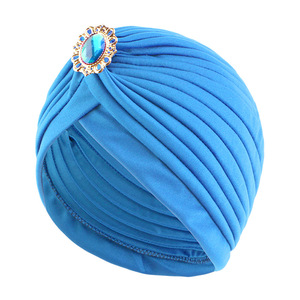 Chapeau ethnique <span class=keywords><strong>africain</strong></span> respirant en polyester uni pour femmes, hijab musulman, bandanas, foulard arabe, turbans, bonnets personnalisés avec logo, mode - Product Image 5