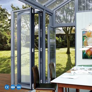 Porte pliante sur mesure en aluminium à double vitrage trempé, design peu encombrant pour <span class=keywords><strong>salon</strong></span> d'appartement - Product Image 3