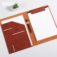 Carpeta de Archivos Personalizada de Piel Sintética PU con Logotipo, Portafolio Corporativo para Organización de Proyectos A4, Portapapeles para Conferencias