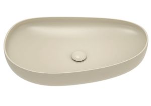 Lavabo de Cemento Gris Claro, Forma Personalizada, Minimalista, Redondo, Cilíndrico, para Colocar Sobre la Encimera del Baño - Product Image 2