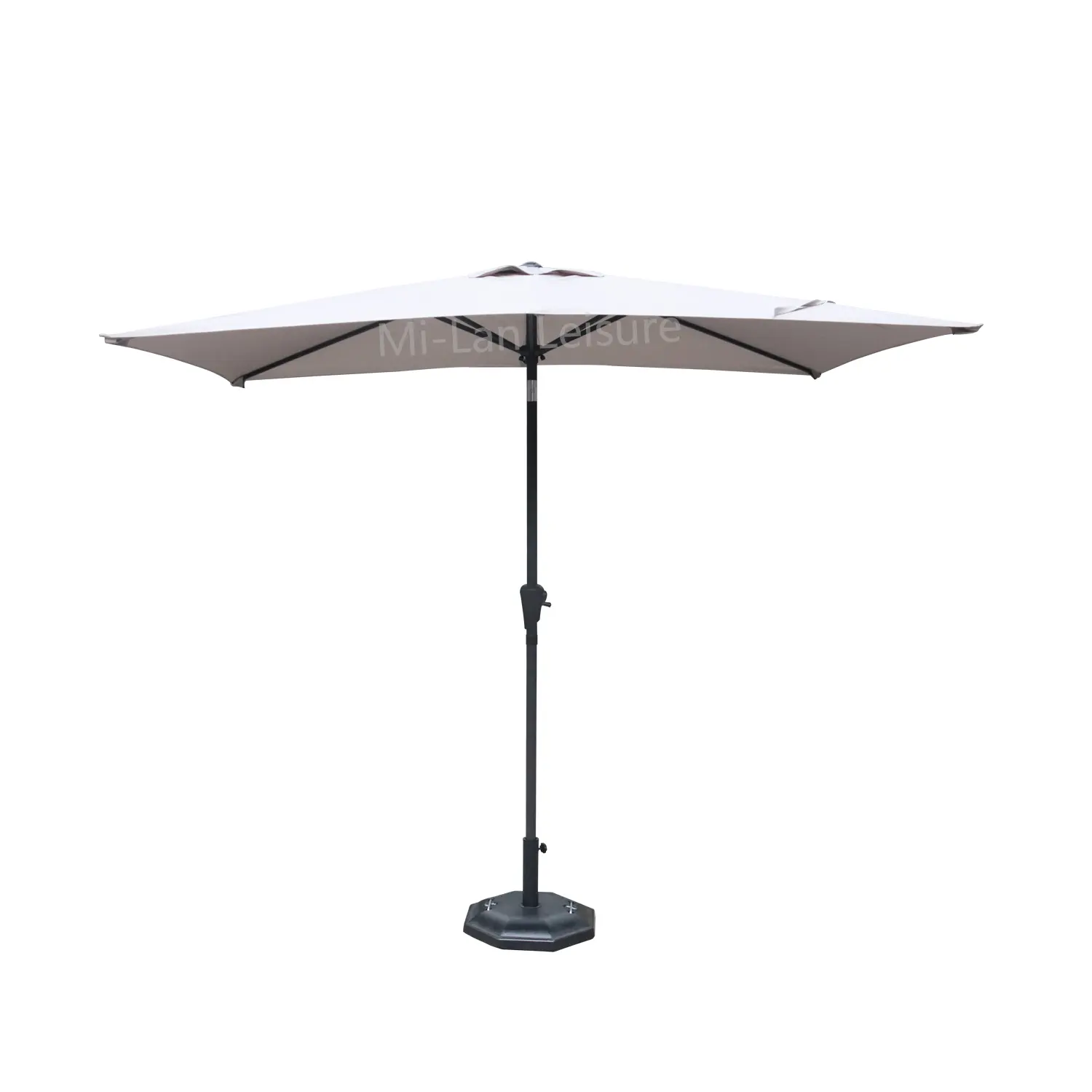 255*170cm Outdoor Balcony Umbrella With Tilt With Airvent With Crank and 6ribs