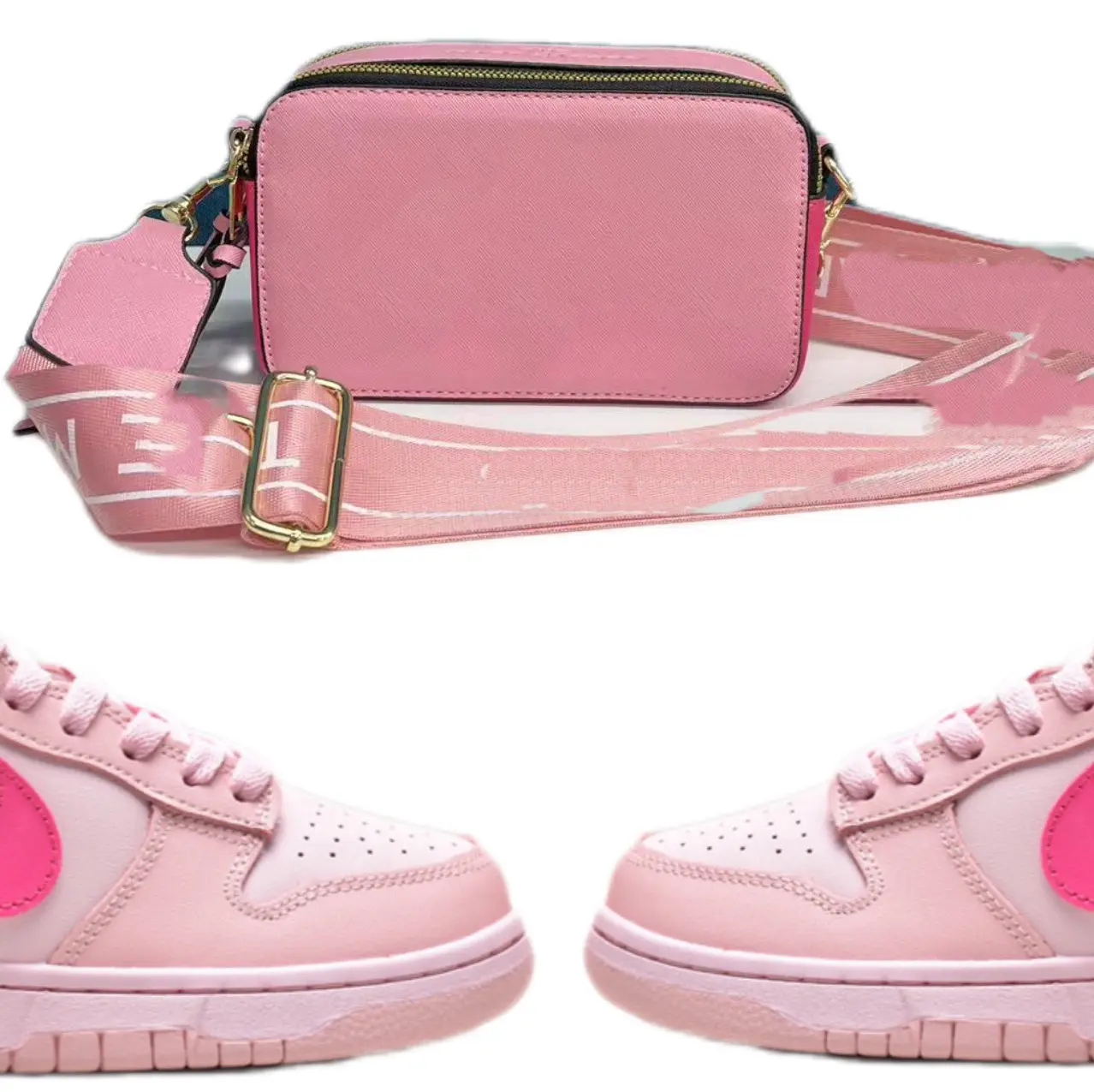 NK sneaker and purse set 2023 Luxury Designer matching handbag shoe set Women Snapshot CrossBody tote Bag with shoes sneaker