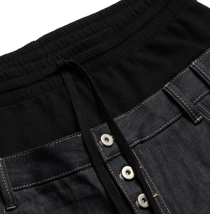 Custom Vintage Loose Wide Legs Washed Denim High Waist <strong>Jeans</strong> Breathable Lightweight Streetwear Button Decoration Knitted Casual - Product Image 4