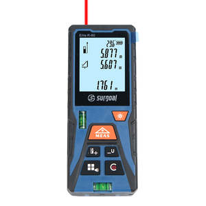 شريط قياس ليزري أحمر 60 متر، جهاز تحديد المدى وقياس المسافات مع مستوى أفقي - Product Image 4