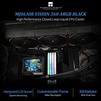 Fresador líquido de pantalla LCD personalizada de Thermalright Mjolnir Vision 360 Robusto flujo de aire 2150 RPM