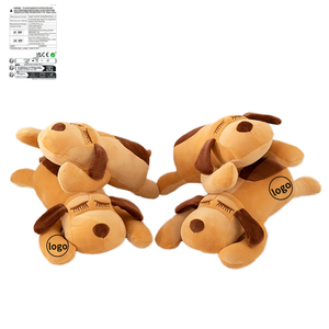 Perro de peluche personalizable, lindo muñeco de peluche, regalo de cumpleaños, relleno de algodón PP, etiqueta de logotipo personalizado, embalaje de etiqueta - Product Image 2