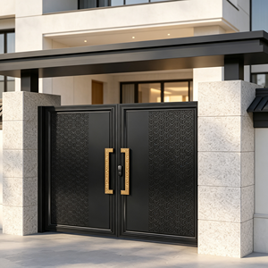 <span class=keywords><strong>Portail</strong></span> de cour moderne en alliage d'<span class=keywords><strong>aluminium</strong></span> avec fonctions de sécurité domestique pour allée de villa et clôture de jardin - Product Image 5