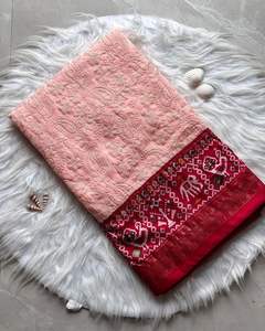 Sari de seda elegante para mujer de alta calidad con delicado Sari de estilo indio bordado Lucknowi Chikankari para ropa étnica de boda - Product Image 3