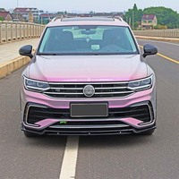 Diffuseur de pare-chocs avant sport noir brillant en ABS, pièce de modification extérieure pour Tiguan L, marque JIXIANHUI