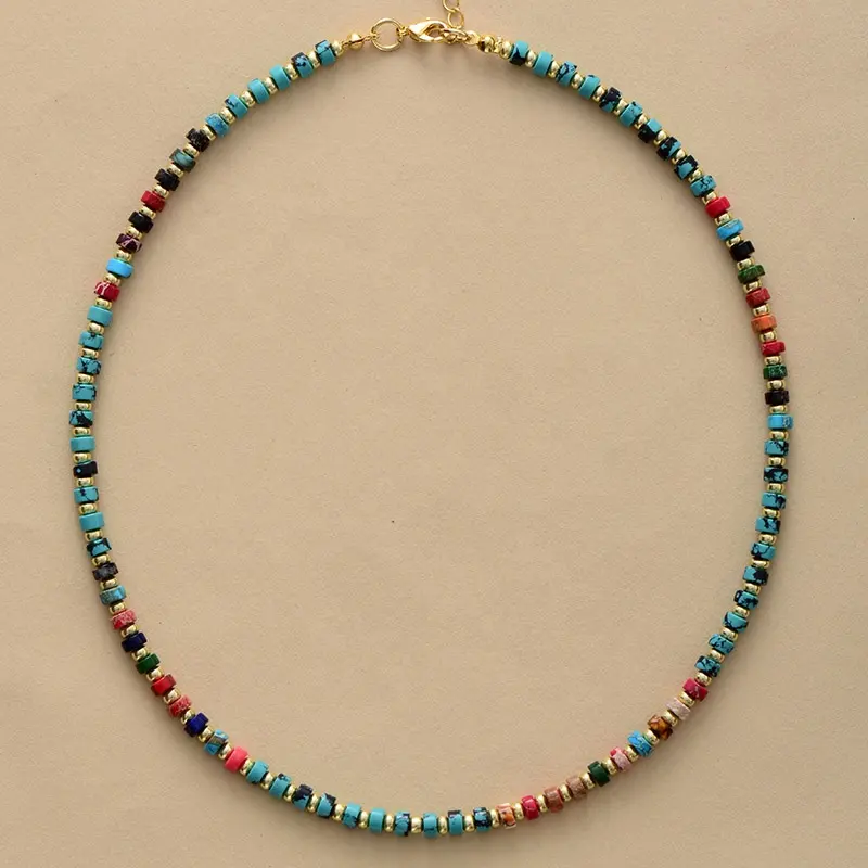 Spiritual Colorful Natural Stone Chakra Short Chokers Healing Necklaces Jewelry