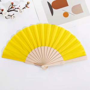 Custom Printed Logo Folding Hand Fan Personalized Wood Paper Classic Home Decoration Business <b>Gift</b> Party Souvenir Painting - Product Image 2