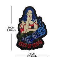 Badge tactique 3D en PVC gaufré de haute qualité, appliqué pour sacs et accessoires vestimentaires, fixation uniquement par le côté à crochet