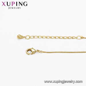 Collar-01010 xuping joyería moda elegante simple 14K chapado en oro llave colgante collar - Product Image 3