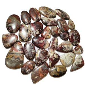 Cuentas de Ágata de Cuarzo Natural de Alta Calidad, Corte Ovalado Plano de 8*10mm, Color Rojo, Diseño Floral, Sueltas, para Fabricación de Joyería - Product Image 1