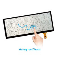 Écran tactile à barre personnalisée de 12.3 pouces Panneau en verre à écran tactile multi-touch PCAP Panneau d'écran tactile capacitif projeté de 12.3 pouces