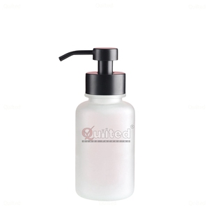 Bouteille de pompe à mousse en verre dépoli noir de luxe bouteille de désinfectant pour les mains de savon liquide vide 250 300 350 ml pompe à mousse en acier inoxydable - Product Image 4