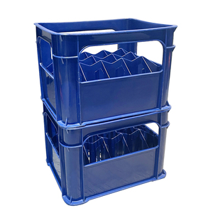 Caisse d'eau minérale empilable 450x365x315mm (17.72x14.37x 12.4in) HDPE résistant pour le transport de boissons - Product Image 3
