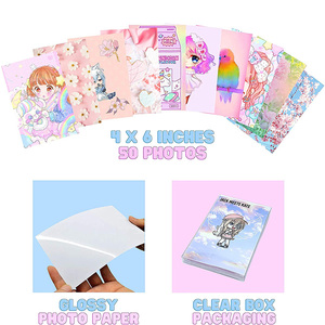 Kit <span class=keywords><strong>Collage</strong></span> da Parete Estetico Rosa Personalizzato 50 Pezzi 10x15CM Carta Patinata Superficie Verniciata <span class=keywords><strong>Poster</strong></span> Artistico per Decorazione Camera - Product Image 3