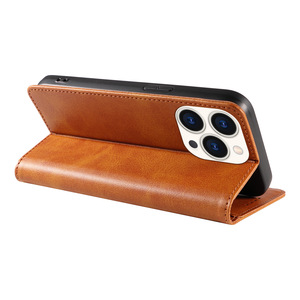 Étui portefeuille de luxe en <span class=keywords><strong>cuir</strong></span> PU texturé veau avec béquille pour <span class=keywords><strong>iPhone</strong></span> 17, 16, 15, 14, 13, 12, <span class=keywords><strong>11</strong></span>, X, 8, 7, 6 Series - Product Image 3