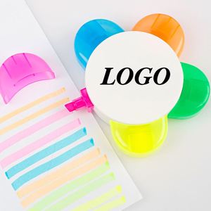 Stylos surligneurs en forme de pétales de fleurs avec logo personnalisé, ensemble de stylos marqueurs au design floral mignon pour fournitures de bureau et scolaires - Product Image 2