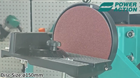 Ponceuse à bande et à disque Power Action BDS375 375W, disque de 150 mm, machine à poncer de table pour le bois, le métal, le polissage et le meulage