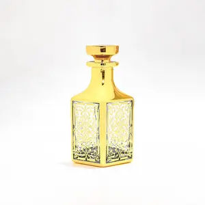Bottiglia all'ingrosso di olio essenziale da 12ml con strass punteggiato tubo di vetro Dubai bottiglia di profumo arabo