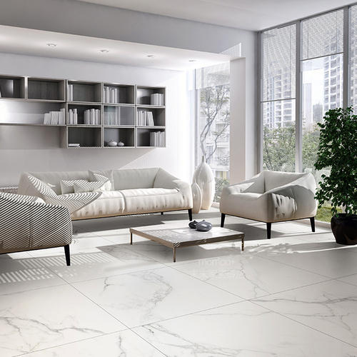 Italian Luxury Gloss Calacatta White Wall Marble Tiles and Flooring Tile 60x60 Large Body