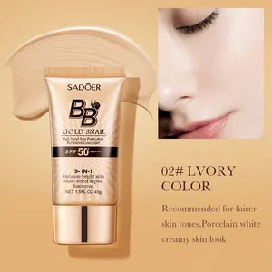 Golden Snail Sunscreen BB Cream Long Lasting Moisturizing Concealer Liquid Foundation Private Label Beauty Make up Waterproof
