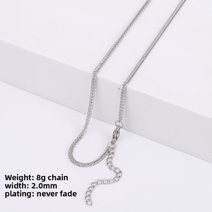 Collana a catena a maglie Chopin in acciaio inossidabile, popolare su Instagram, da donna, lucida, per clavicola, accessori per il collo abbinabili a ciondoli fai da te, all'ingrosso - Product Image 5