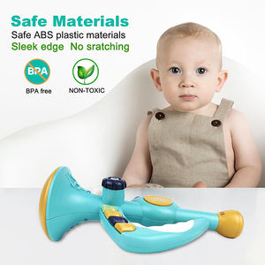 ทรัมเป็ตอิเล็กทรอนิกส์ขนาดเล็กเครื่องดนตรีดนตรี12โหมดเพลง ABS ของเล่นเพื่อการศึกษาสำหรับเด็ก18M + - Product Image 3