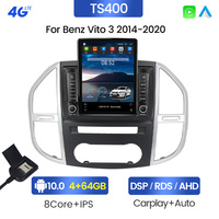 Androinewps 2.5D écran DSP voiture vidéo LTE Wifi GPS BT Navigation Radio 2014-2020 4 + 64GB 4G pour Mercedes Benz Vito 3 W447 MEKEDE