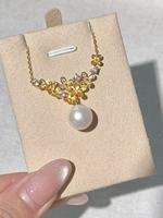 Bijoux UM en argent 925, perle d'eau douce, zircon blanc, plaqué or 18 carats, cadeau de fiançailles, tendance, polyvalent, mariage