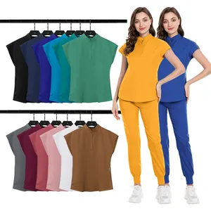 Niaahinn Scrubs Uniforms Suit Medical Uniform Dental Clinic Supplies Women Nurse Uniform Small Order Custom Scrubs Manufacturers