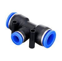 Raccord en T en plastique, trois extrémités à enfoncer pour tube de 8 mm, raccord de séparation de flux d'air
