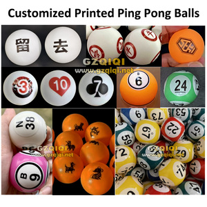 Balles de ping-pong et balles de <span class=keywords><strong>loto</strong></span> imprimées pour les jeux de bingo - Product Image 1