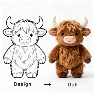 Bán Buôn Tùy Chỉnh Lớn Thêu Cao Nguyên Trọng Bò Đồ Chơi Sang Trọng Búp Bê Siêu Mềm Chất Liệu Sang Trọng PP Bông Phụ Khuyến Mại - Product Image 4