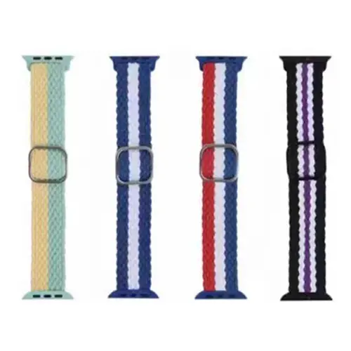 Color Matching Fashion Adjustable Woven Nylon Watch Band Strap Smart Watchband for Apple Watch Ultra Armband 8 7 6 5 4 SE
