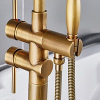 Robinet de baignoire mural en laiton de style européen moderne, thermostatique en céramique, avec jet de pluie pour douche de salle de bain, eau chaude/froide