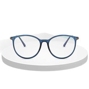 ฟาไลเออร์ แคทอายกรอบแว่นตา TR90 น้ำหนักเบาป้องกันแสงสีฟ้าสำหรับผู้หญิงดีไซน์ทรงกลมเต็มกรอบ 87048 - Product Image 3