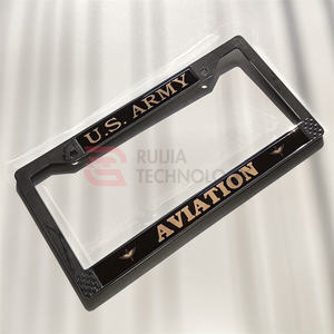 Cadre de <span class=keywords><strong>plaque</strong></span> d'<span class=keywords><strong>immatriculation</strong></span> bicolore avec logo personnalisé de l'aviation militaire, création artistique gratuite, OEM accepté, cadre de <span class=keywords><strong>plaque</strong></span> d'<span class=keywords><strong>immatriculation</strong></span> de <span class=keywords><strong>voiture</strong></span> - Product Image 3