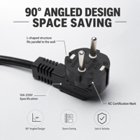 Cable de Alimentación Coreano con Certificación KC y Conector IEC C13, Cable de PVC Duradero para Computadoras y Electrodomésticos, Venta al Por Mayor OEM