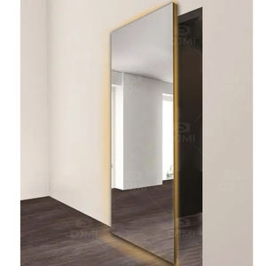 Cina Top produttore personalizzato camera interna in legno e specchio porta interna nascosta fantasma pista porta scorrevole per le case - Product Image 3